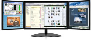 Triple Monitors: Zenview PowerTrio professional-grade triple-screen LCD monitors