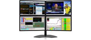 Four-Screen Monitors: Zenview Quad professional-grade four-screen LCD monitors