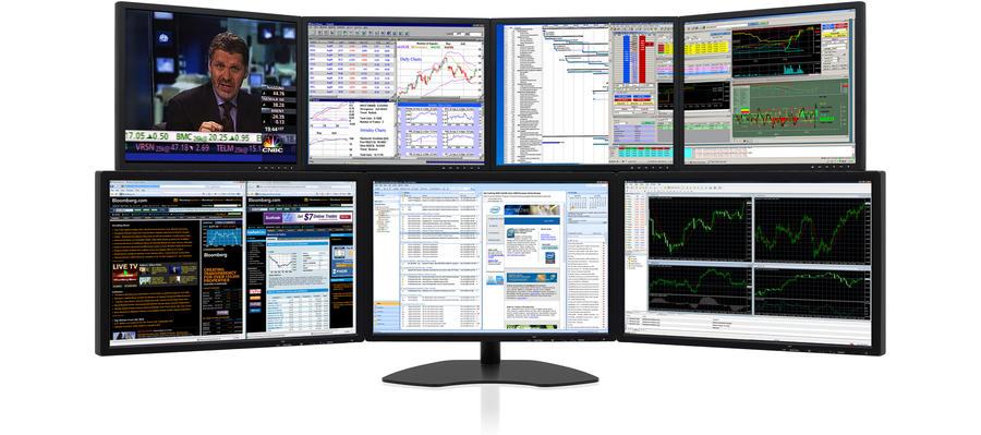 zenview arena elite xl dramatic seven screen display with triple 24 multi screen display